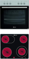 Bauknecht HEKO S200 Einbauherd-Set mit Glaskeramikfeld, 60cm, Umluftbackofen, 5 Kochfunktionen, Cookmatic Steuerung