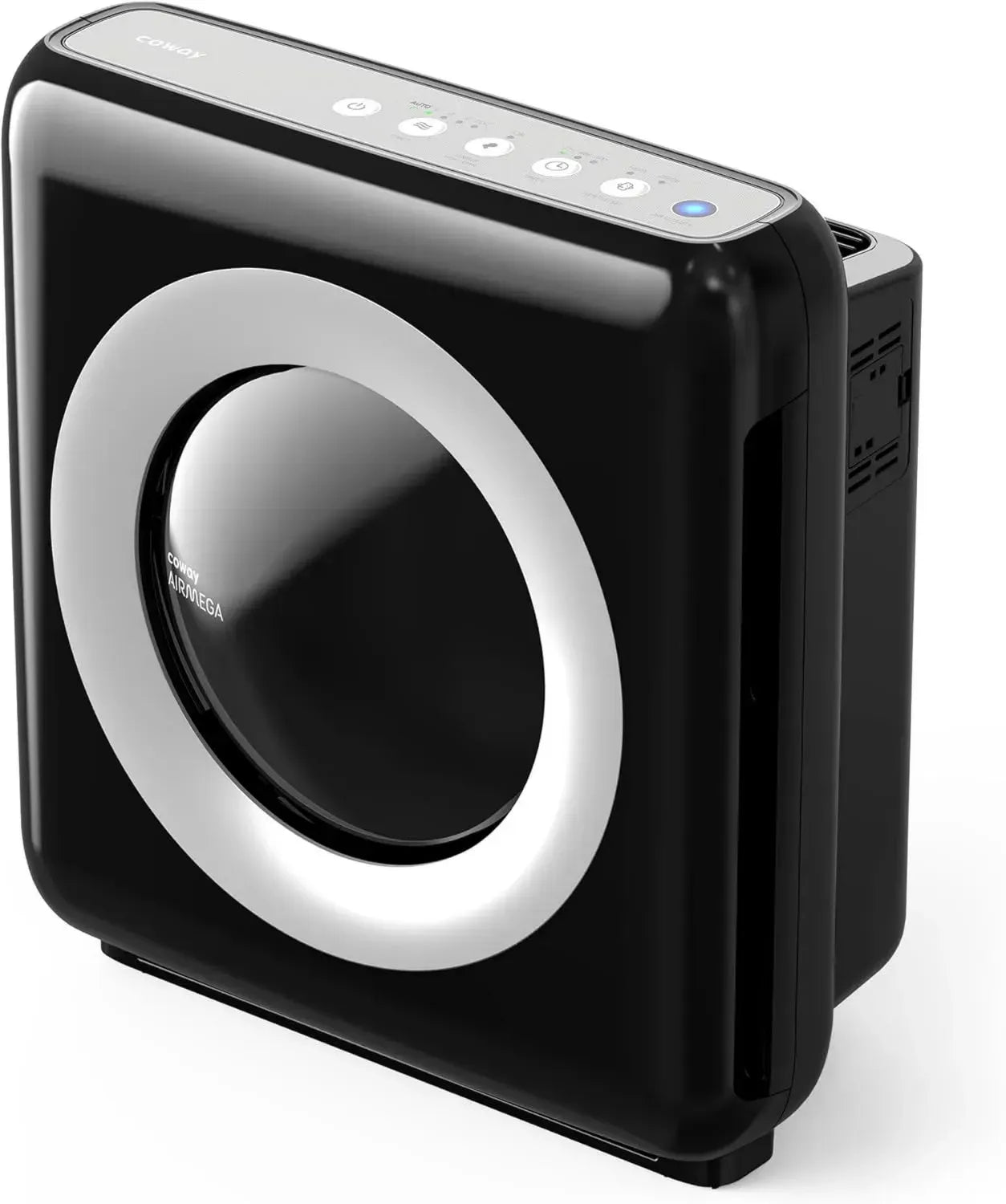 COWAY Luftreiniger für Allergiker, mit stromsparendem ECO-Modus, entfernt 99,999% der Partikel bis 0,01 µm, ideal gegen Staub und Pollen, CADR 421m³/h, zertifiziert von ECARF, Modell MIGHTY (Schwarz)