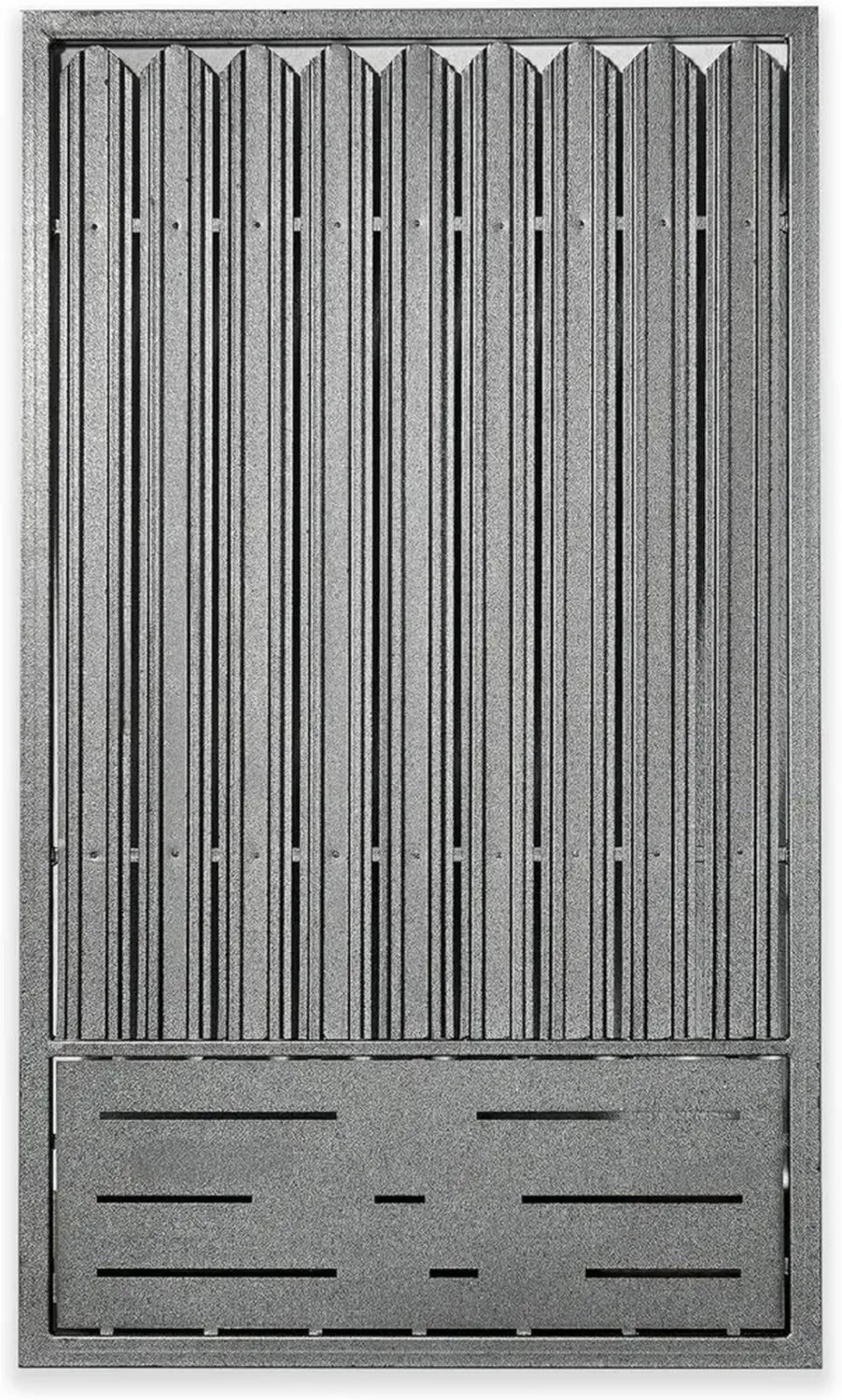 Robustes Metall-Gartentor mit Schloss, 100 x 170 cm, Grau