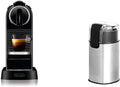 De'Longhi Nespresso Citiz EN167.B Kapselmaschine, 19-bar Pumpe, 1260W, 1L, Schwarz mit Edelstahl-Kaffeemühle