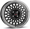 Borbet Alufelge B 17 Zoll 4x108 Schwarz Hochglanz poliert