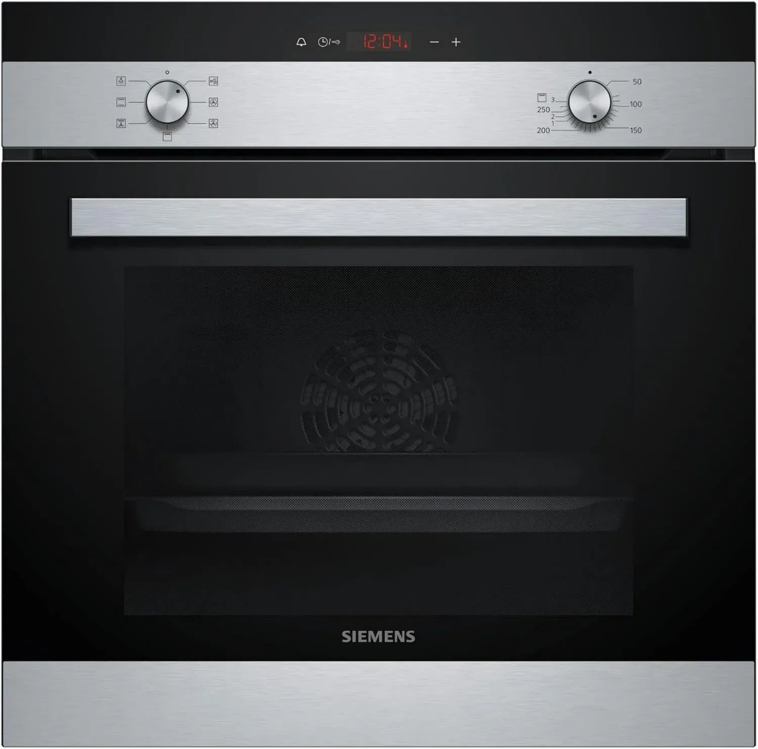 Siemens iQ100 Einbau-Backofen Edelstahl mit 3D-Heißluft und Schnellaufheizung