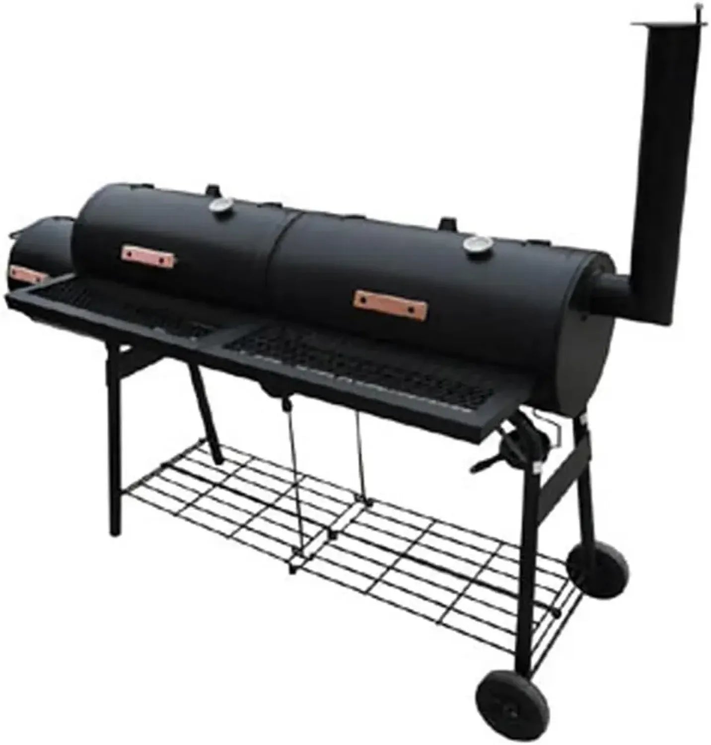INLIFE Räuchergrill Nevada XL Schwarz für Perfekte BBQs