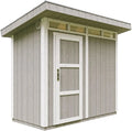 Holz Gartenhaus 3m² mit Boden & Bitumenfliesen - Gerätehaus Timbela M901 in Tundra Grau