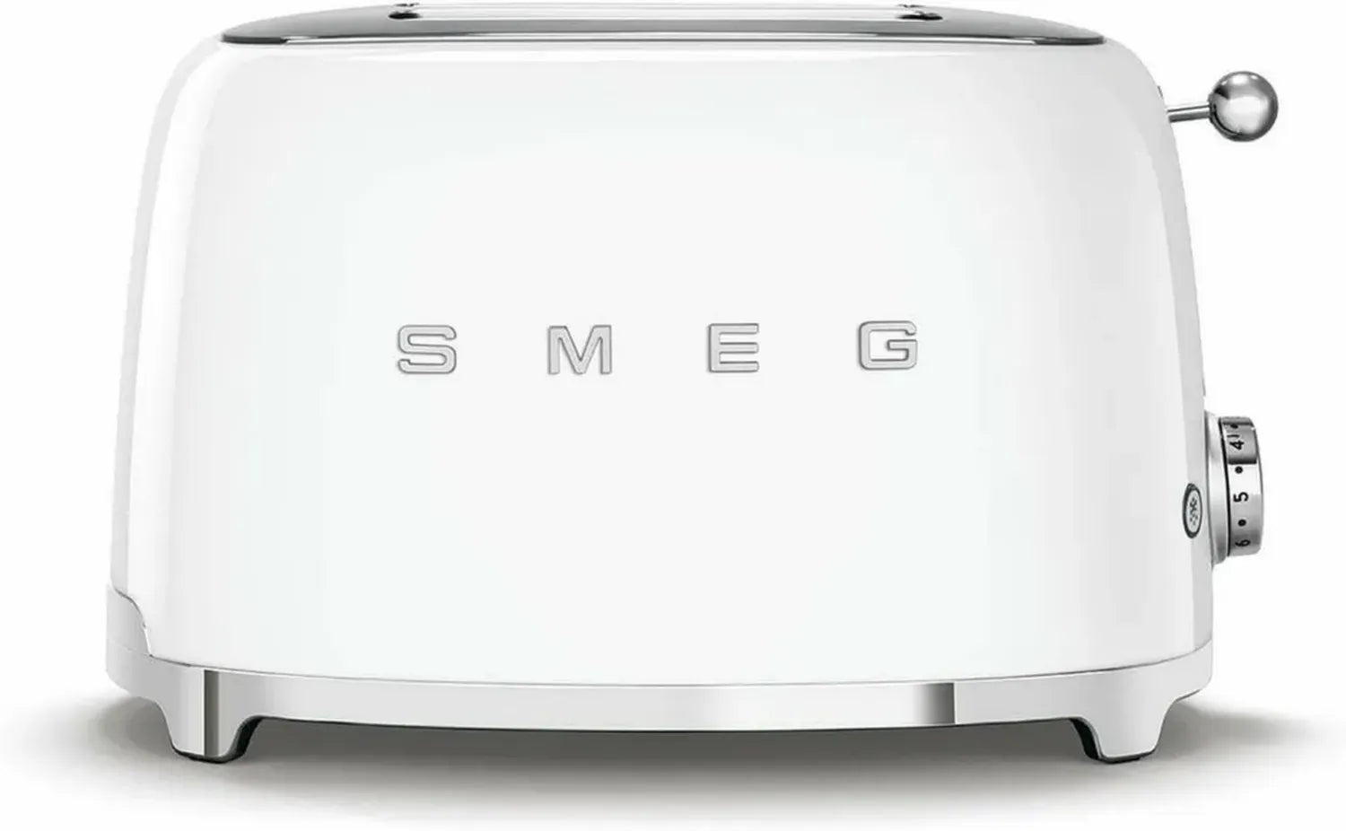 Smeg Toaster 2-Scheiben, 6 Bräunungsstufen, Auftauen & Bagel, 950W, Weiß