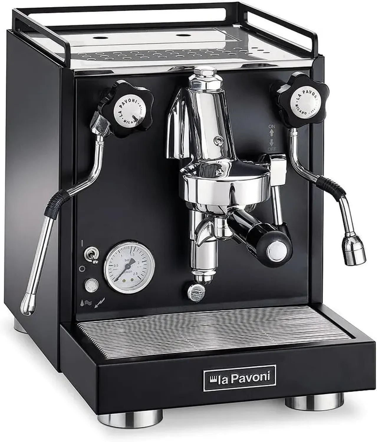 La Pavoni Cellini Classic Espressomaschine, Halbprofessionell, Einzelboiler, Drehventile, 1400 W, Schwarz