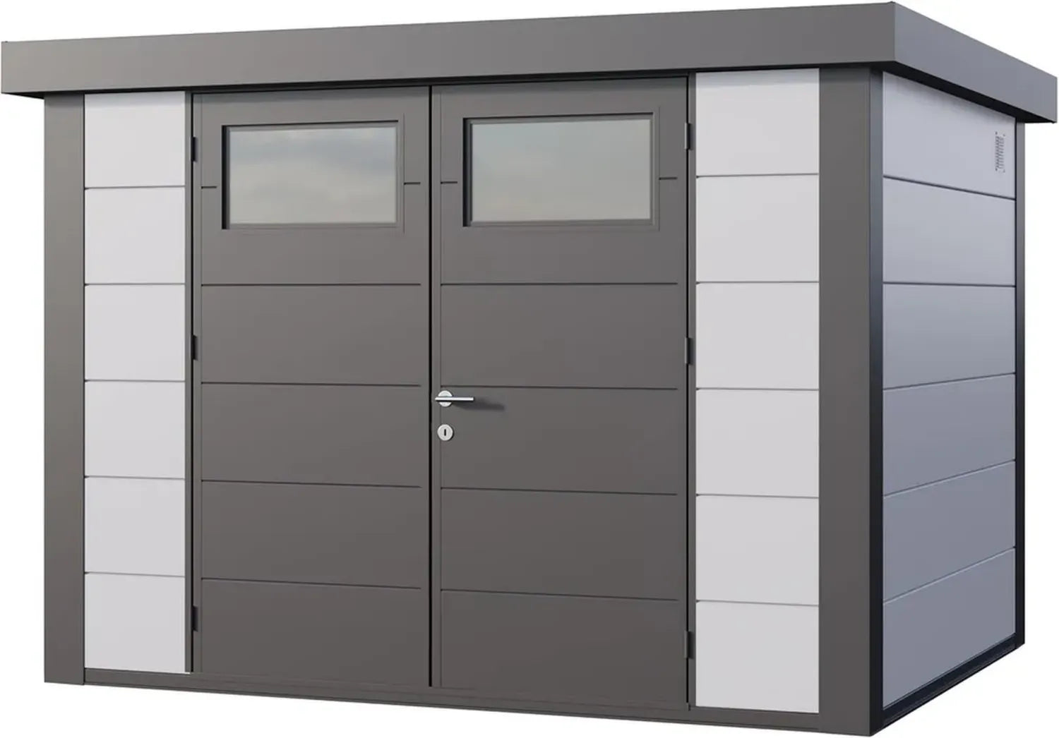 Telluria Eleganto Stahl Gartenhaus mit Doppeltür, 7,1 m²